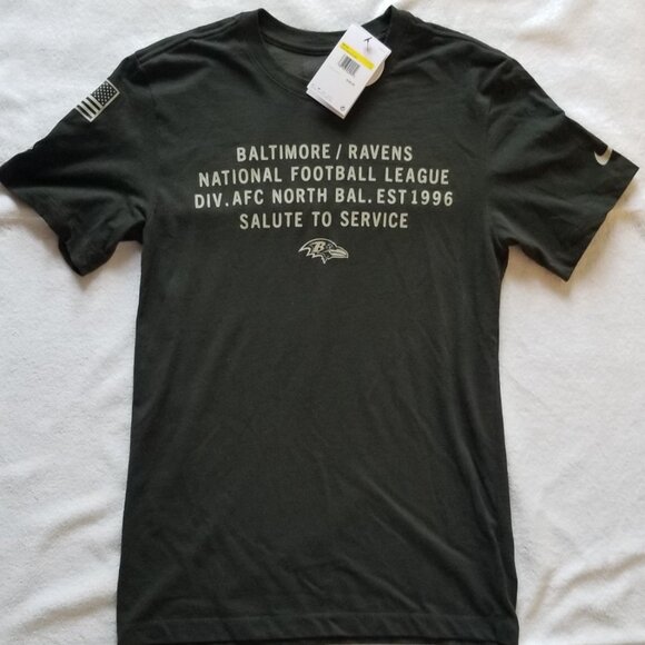 Baltimore Ravens Nike Dark Green Salute to Service Sideline Slub Dri-FIT T-Shirt - Picture 4 of 9